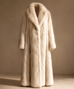 Ivory Luxe Long Fur Coat