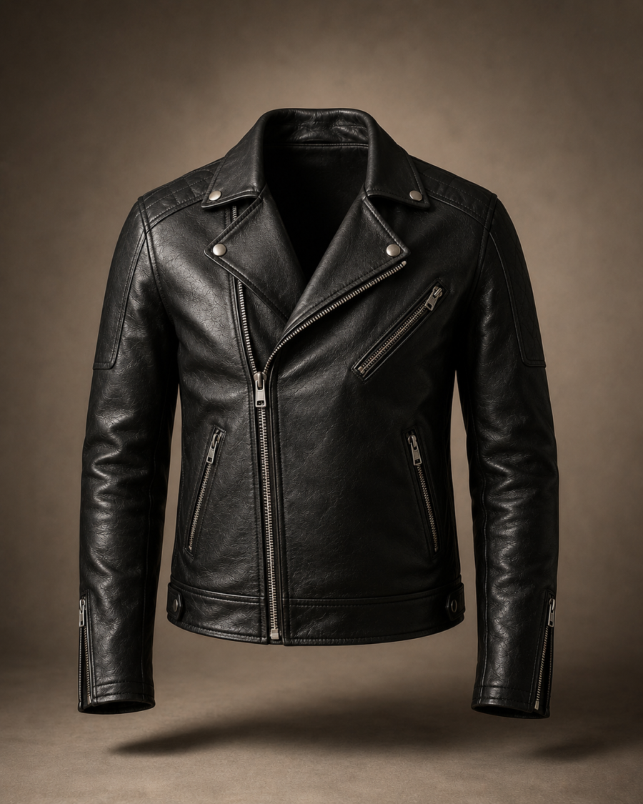 Premium Black Leather Biker Jacket