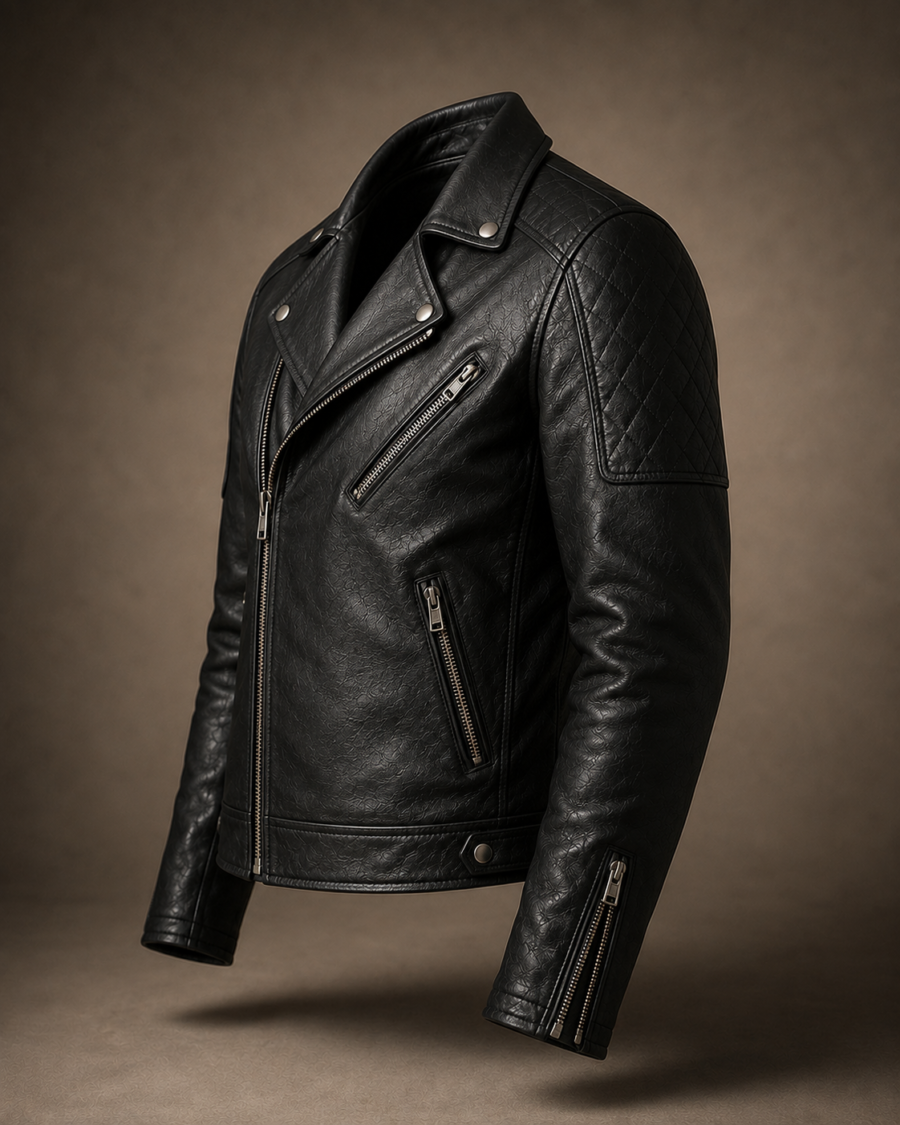 Premium Black Leather Biker Jacket 3