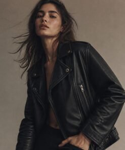 Black Biker Leather Jacket