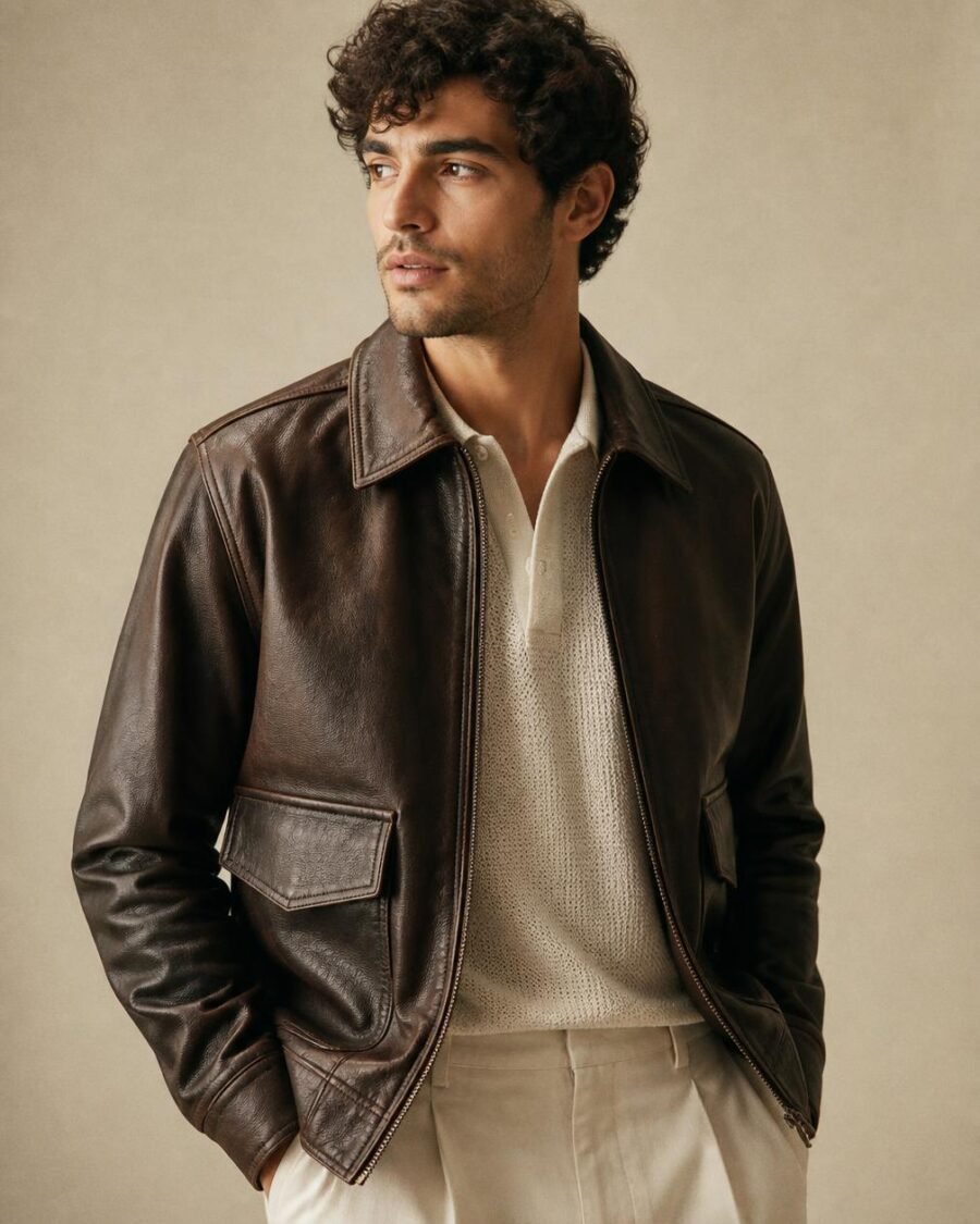 Classic Brown Leather Jacket