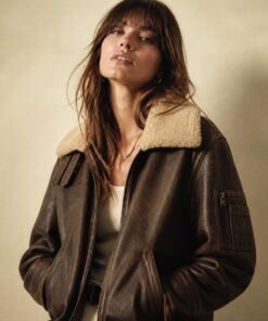 Shearling Collar Flight Jacket