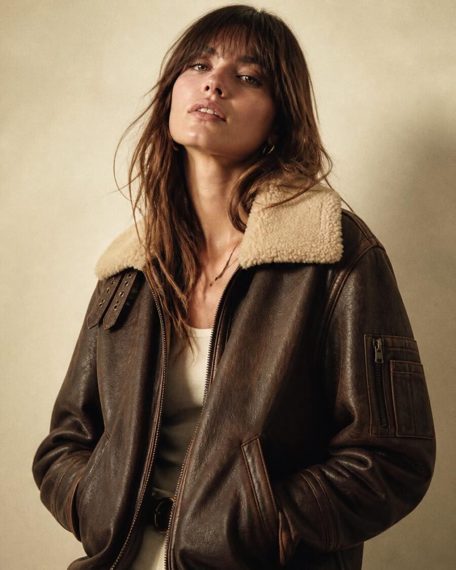 Shearling Collar Flight Jacket